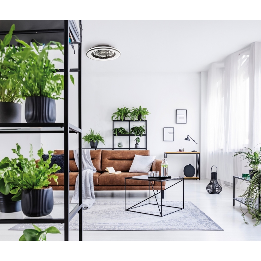 LED Loftlampe med ventilator dæmpbar PLAVE LED/48W/230V 3000/4000/6500K + fjernbetjening