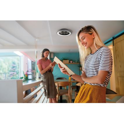 LED Loftlampe med ventilator dæmpbar PLAVE LED/48W/230V 3000/4000/6500K + fjernbetjening