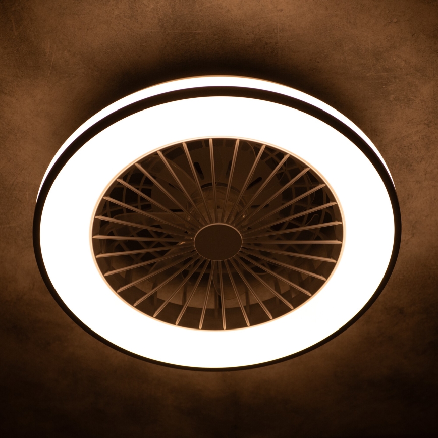 LED Loftlampe med ventilator dæmpbar PLAVE LED/48W/230V 3000/4000/6500K + fjernbetjening