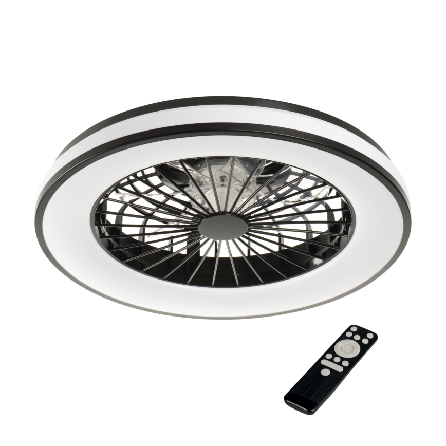 LED loftlampe med ventilator m. RGBW-farver dæmpbar PLAVE LED/48W/230V 3000/4000/6500K + fjernbetjening