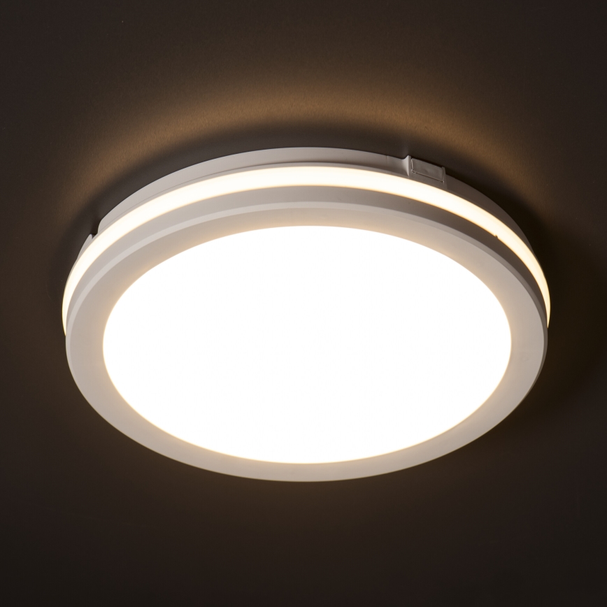 Udendørs LED loftlampe BENO ECO LED/12W/230V 3000/4000/6500K diameter 20 cm IP65 hvid