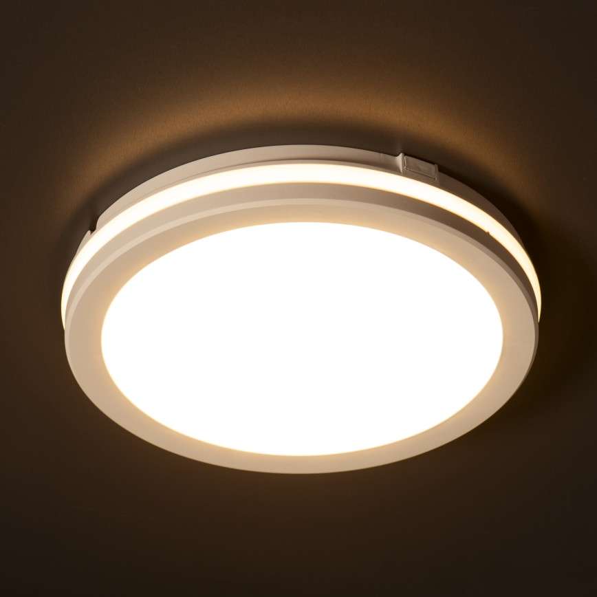 Udendørs LED loftlampe BENO ECO LED/12W/230V 3000/4000/6500K diameter 20 cm IP65 hvid
