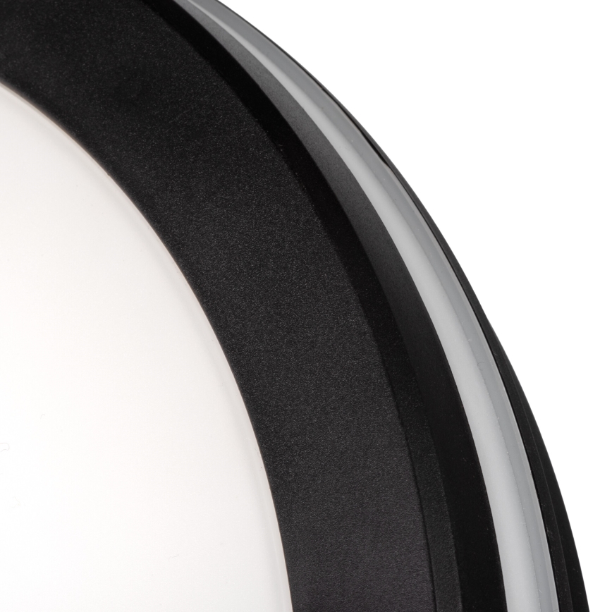 Udendørs LED loftlampe BENO E LED/12W/230V 3000/4000/6500K diameter 20 cm IP65 sort