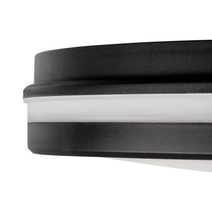 Udendørs LED loftlampe BENO E LED/12W/230V 3000/4000/6500K diameter 20 cm IP65 sort