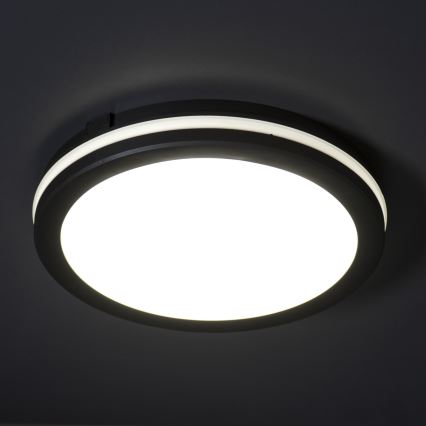 Udendørs LED loftlampe BENO ECO LED/12W/230V 3000/4000/6500K diameter 20 cm IP65 sort