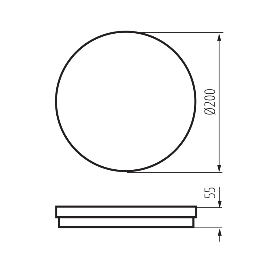 Udendørs LED loftlampe BENO ECO LED/12W/230V 3000/4000/6500K diameter 20 cm IP65 sort