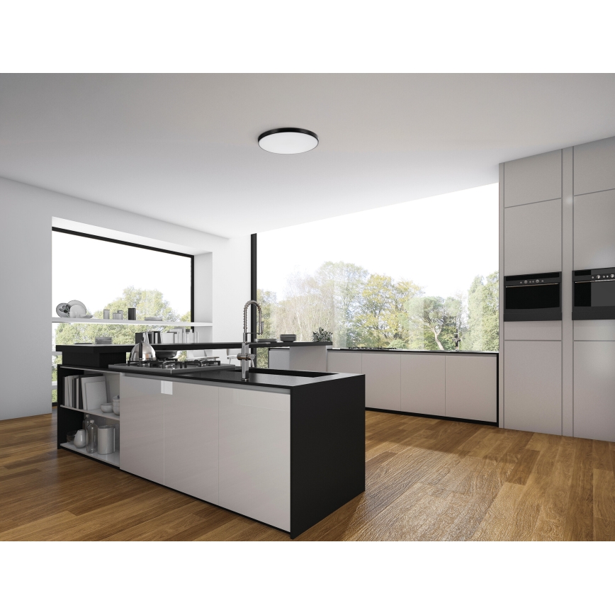 LED loftlampe dæmpbar PLAFON LED/20W/230V 3000-6500K Wi-Fi sort