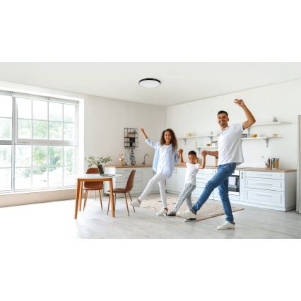 LED loftlampe dæmpbar PLAFON LED/20W/230V 3000-6500K Wi-Fi sort