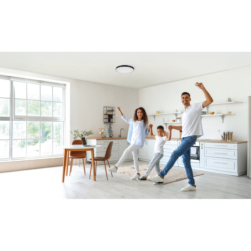 LED loftlampe dæmpbar PLAFON LED/20W/230V 3000-6500K Wi-Fi sort