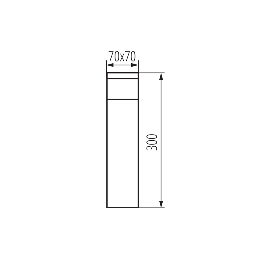Udendørslampe DASTEN 1xG9/11W/230V 30 cm IP44 sort
