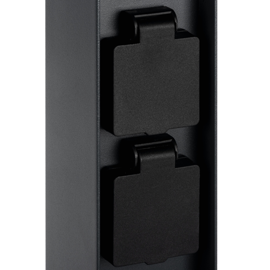 Udendørslampe med 2 stikkontakter DASTEN 1xG9/11W/230V 30 cm IP44 sort