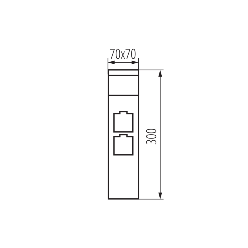 Udendørslampe med 2 stikkontakter DASTEN 1xG9/11W/230V 30 cm IP44 sort