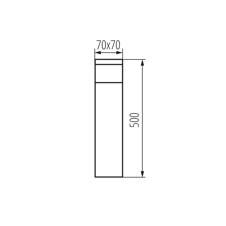 Udendørslampe DASTEN 1xG9/11W/230V 50 cm IP44 sort