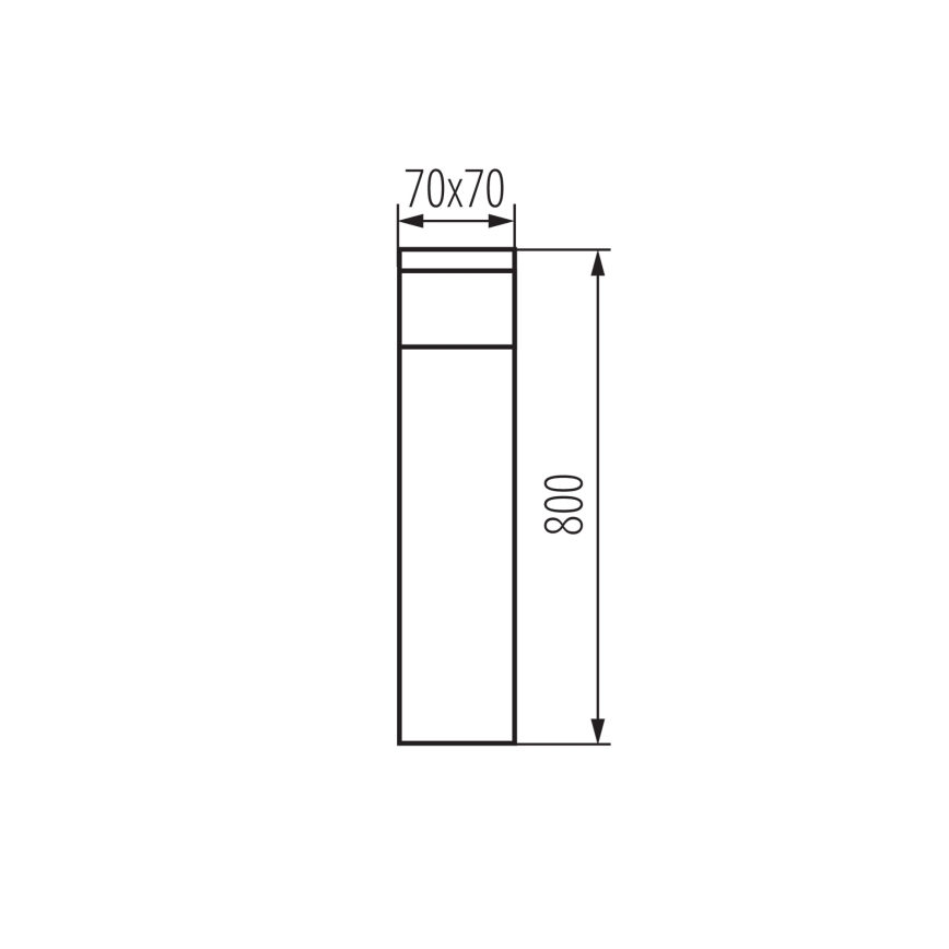 Udendørslampe DASTEN 1xG9/11W/230V 80 cm IP44 sort