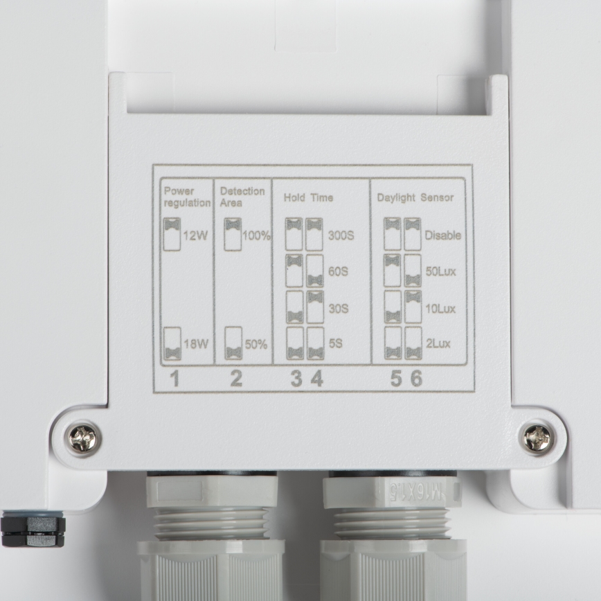 Udendørs LED loftlampe med bevægelsessensor BENO LED/12/18W/230V 3000/3500/4000K IP65 hvid kantet