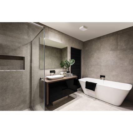 Udendørs LED loftlampe BENO LED/12/18W/230V 3000/3500/4000K IP65 hvid kantet