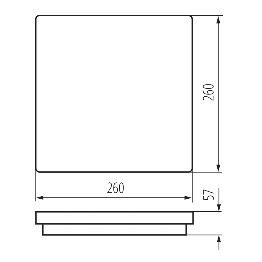 Udendørs LED loftlampe BENO LED/24/30W/230V 3000/3500/4000K IP65 antracit kantet