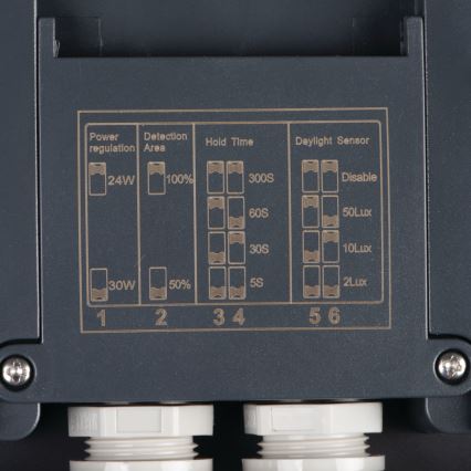 Udendørs LED loftlampe med bevægelsessensor BENO LED/24/30W/230V 3000/3500/4000K IP65 antracit kantet