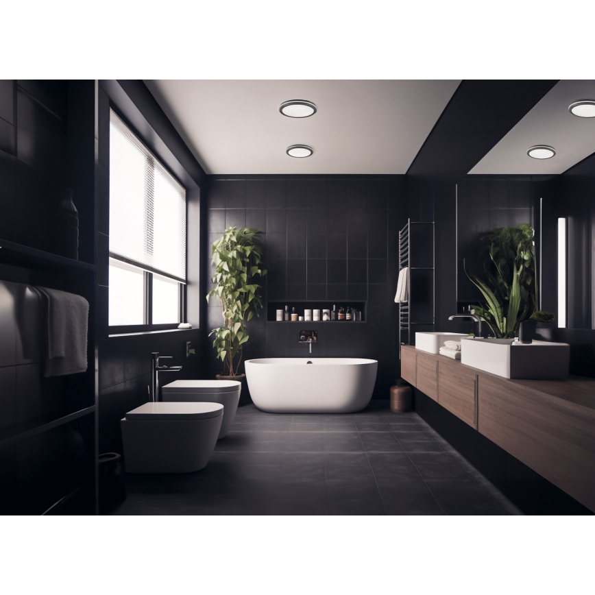 Udendørs LED loftlampe BENO LED/24/30W/230V 3000/3500/4000K IP65 antracit rund