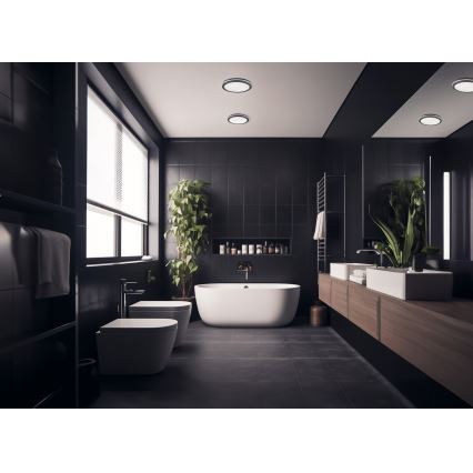 Udendørs LED loftlampe med bevægelsessensor BENO LED/24/30W/230V 3000/3500/4000K IP65 antracit rund