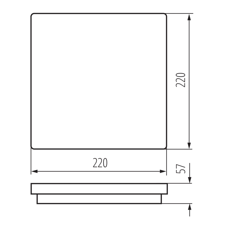 Udendørs LED loftlampe med bevægelsessensor BENO LED/12/18W/230V 3000/3500/4000K IP65 antracit kantet