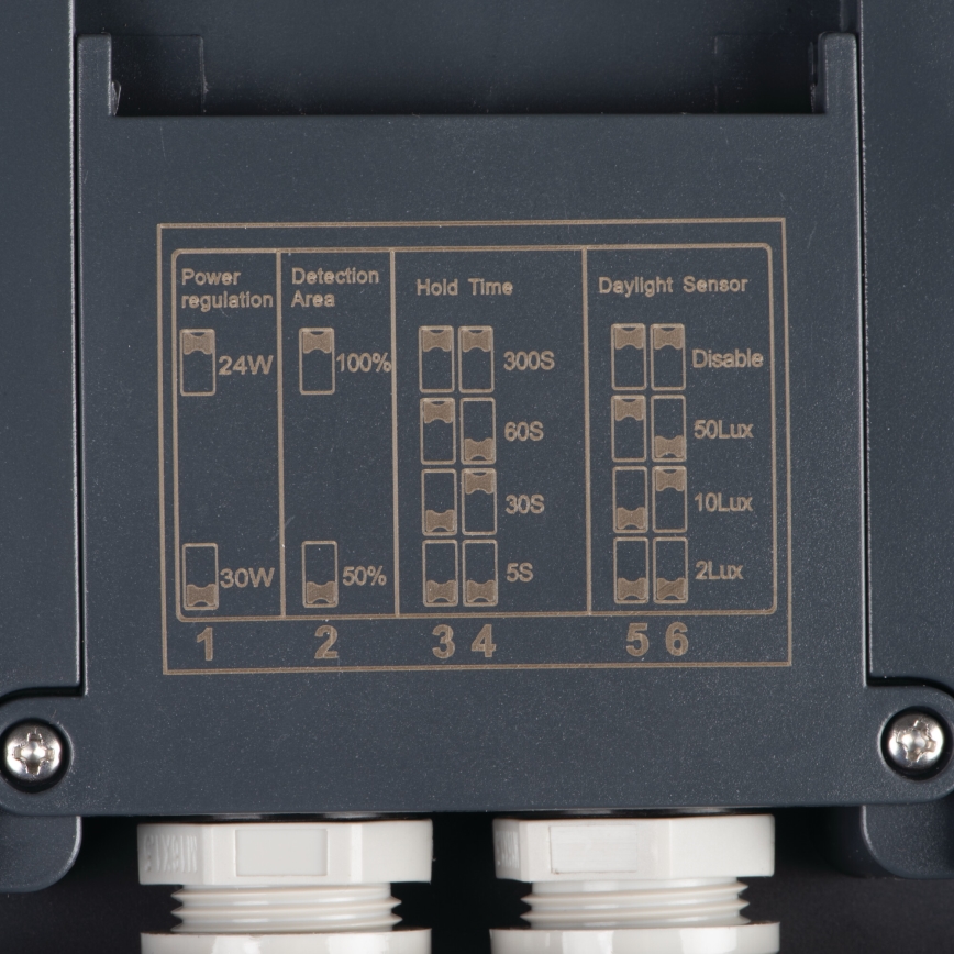 Udendørs LED loftlampe med bevægelsessensor BENO LED/12/18W/230V 3000/3500/4000K IP65 antracit rund