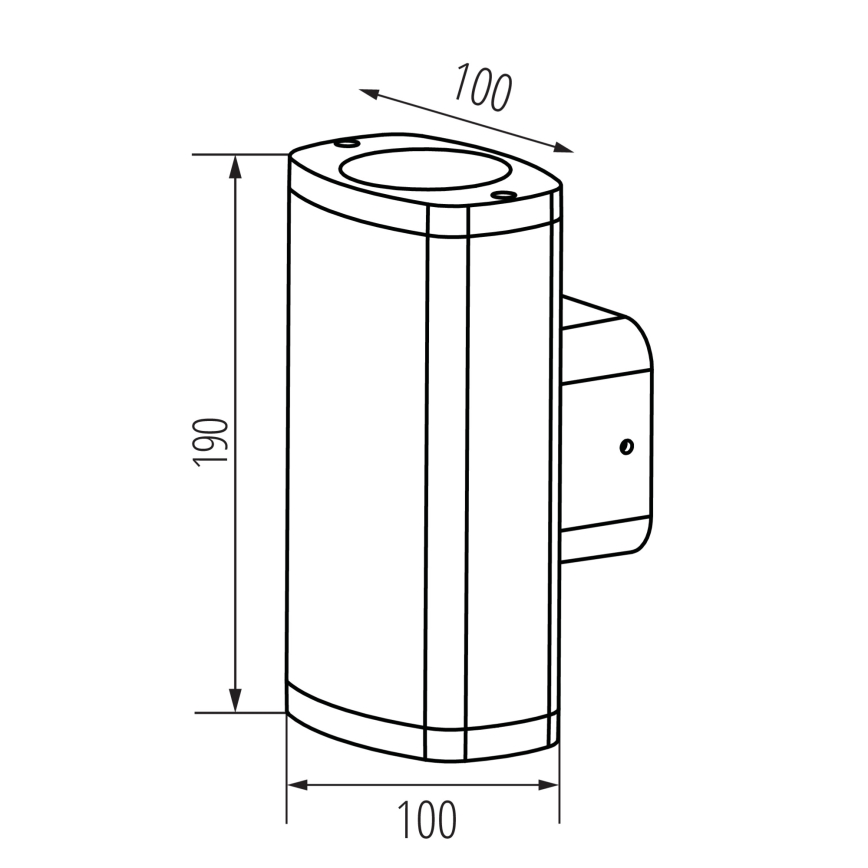 Udendørs væglampe ZEVI 2xGU10/10W/230V IP54 sort