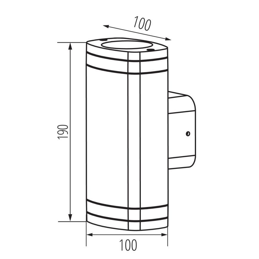 Udendørs væglampe ZEVI 2xGU10/10W/230V IP54 sort