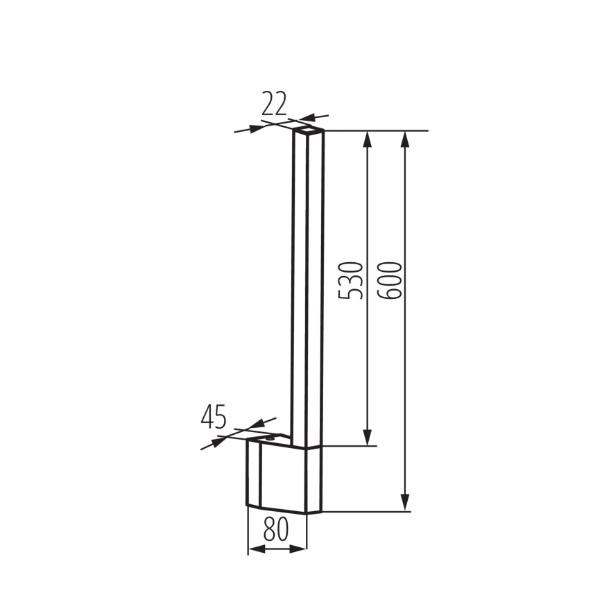 Udendørs LED væglampe YALTE LED/8W/230V 3000K IP54 sort