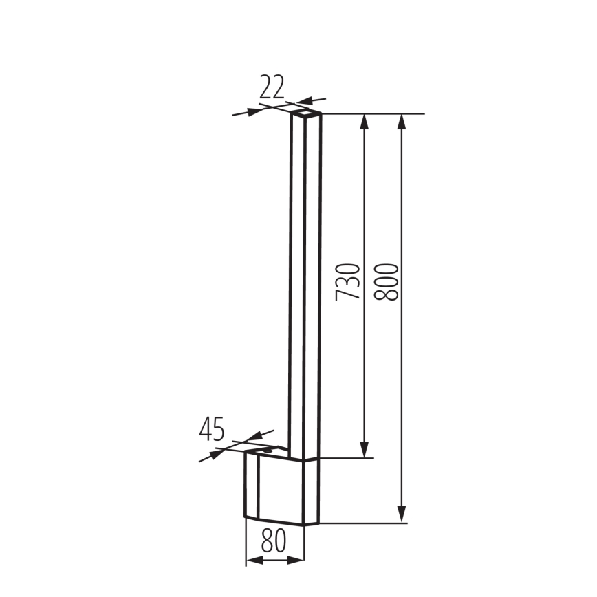 Udendørs LED væglampe YALTE LED/10W/230V 4000K IP54 sort