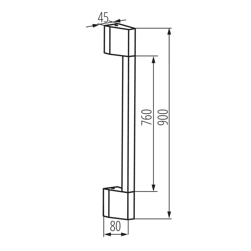 Udendørs LED væglampe YALTE LED/8W/230V 4000K IP54 sort