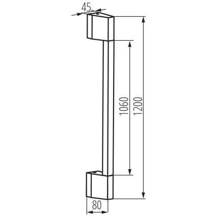 Udendørs LED væglampe YALTE LED/11W/230V 4000K IP54 sort