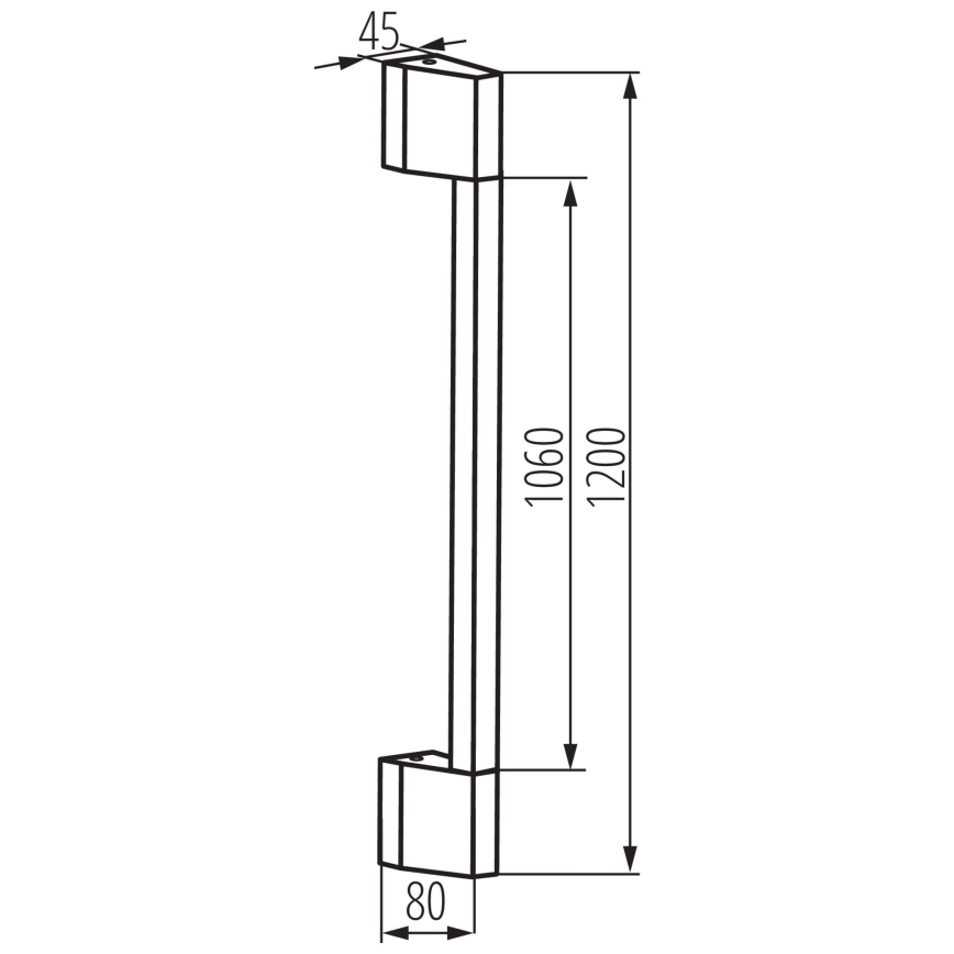 Udendørs LED væglampe YALTE LED/11W/230V 4000K IP54 sort