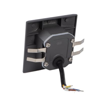 LED trappelampe med bevægelses- og skumringssensor EXIN LED/2,5W/230V 3000K IP65 antracit, firkantet