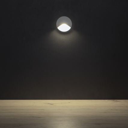 LED trappearmatur EXIN LED/2,5W/230V 4000K IP65 hvid rund