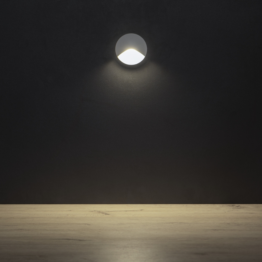 LED trappearmatur EXIN LED/2,5W/230V 4000K IP65 hvid rund