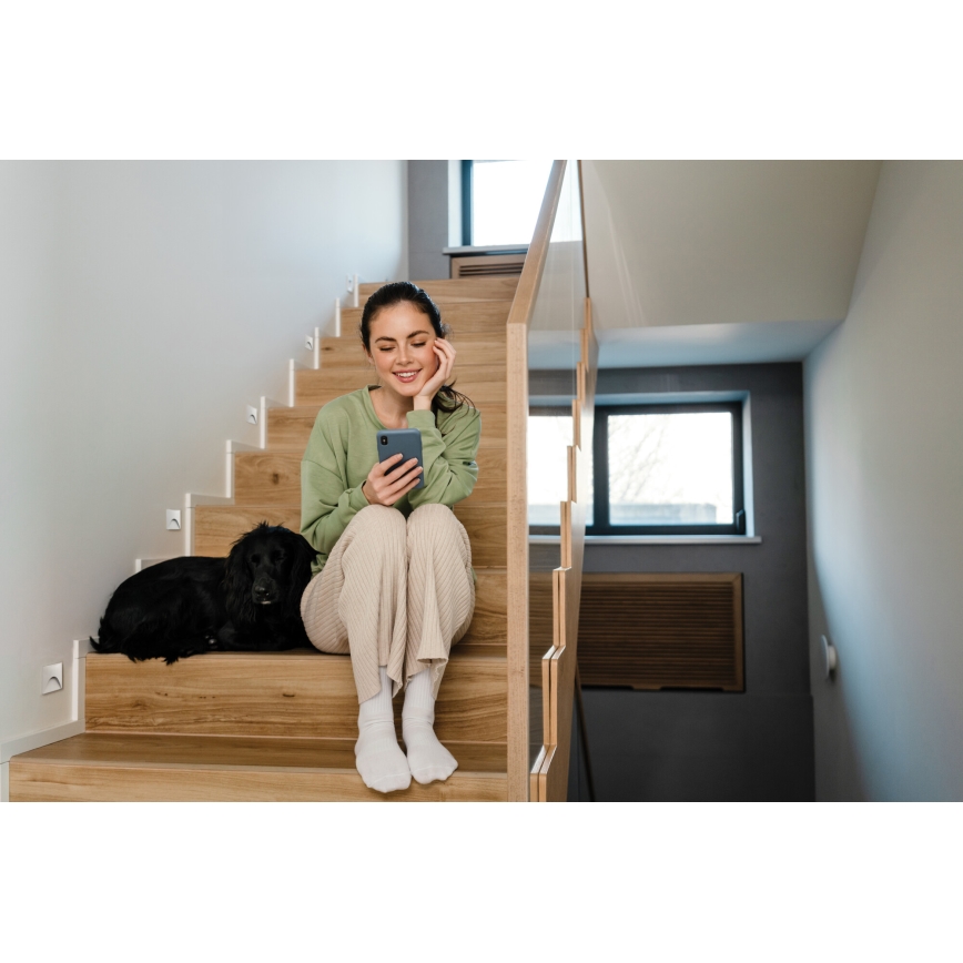 LED trappearmatur EXIN LED/2,5W/230V 4000K IP65, hvid, firkantet