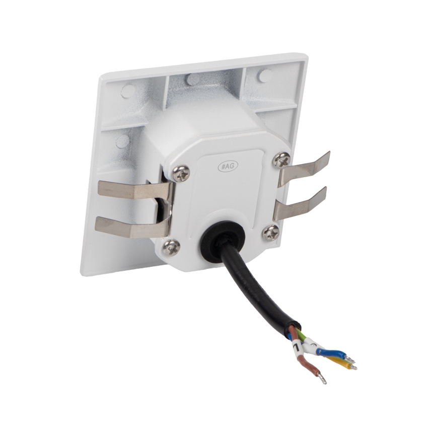 EXIN LED trappearmatur med bevægelses- og skumringssensor, 2,5 W, 230 V, 4000 K, IP65, hvid, firkantet