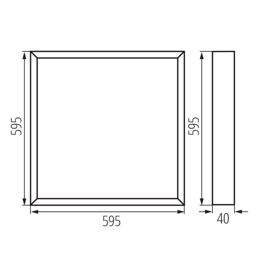 LED påbygningspanel BLINGO AIO LED/40W/230V 3000/4000/6500K 60x60 cm CRI 90