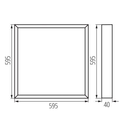 LED-påbygningspanel BLINGO UAIO LED/40W/230V 3000/4000/6500K 60x60 cm CRI 90 UGR19