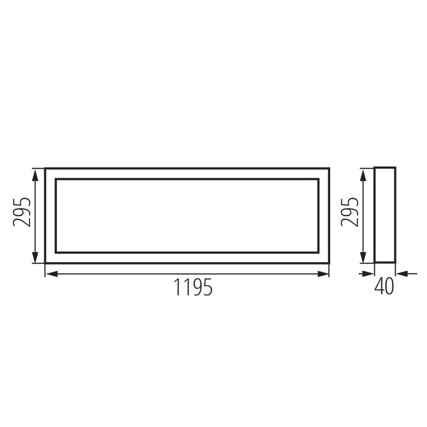 LED påbygningspanel BLINGO AIO LED/40W/230V 3000/4000/6500K 120x30 cm CRI 90