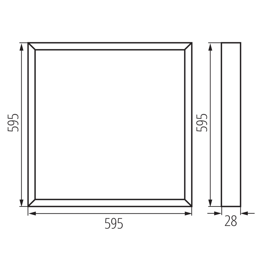 LED-indbygningspanel til nedhængt loft BLINGO AIO LED/38W/230V 3000/4000/6500K 60x60 cm CRI 90