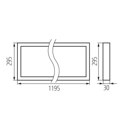 LED-panel til nedhængt loft BLINGO AIO LED/38W/230V 3000/4000/6500K 120x30 cm CRI 90