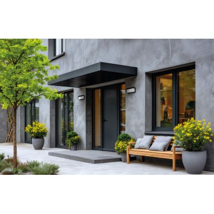 Udendørs væglampe LERTO 1xE27/15W/230V IP54 sort