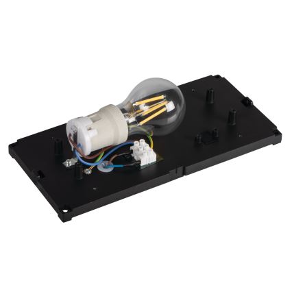 Udendørs væglampe LERTO 1xE27/15W/230V IP54 sort