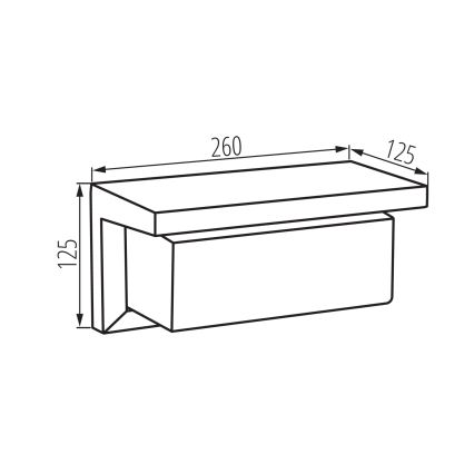 Udendørs væglampe LERTO 1xE27/15W/230V IP54 sort