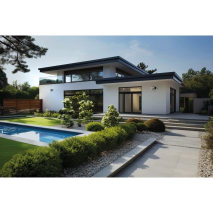 LED udendørs væglampe med bevægelses- og skumringssensor XERTO LED/20W/230V 3000/4000/6500K IP44 sort