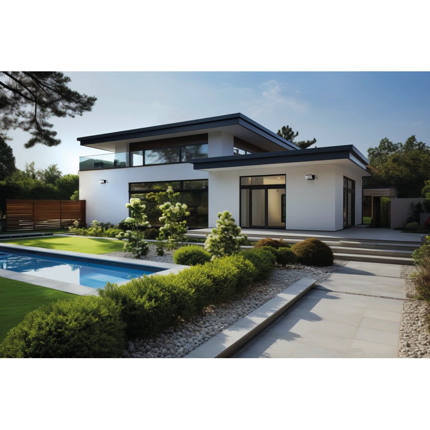 LED udendørs væglampe med bevægelses- og skumringssensor XERTO LED/20W/230V 3000/4000/6500K IP44 sort