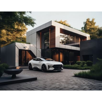 LED udendørs væglampe med bevægelses- og skumringssensor XERTO LED/20W/230V 3000/4000/6500K IP44 sort