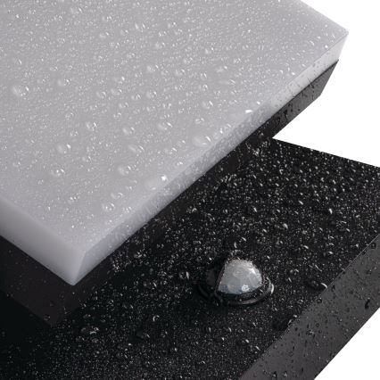 LED udendørs væglampe med bevægelses- og skumringssensor XERTO LED/20W/230V 3000/4000/6500K IP44 sort